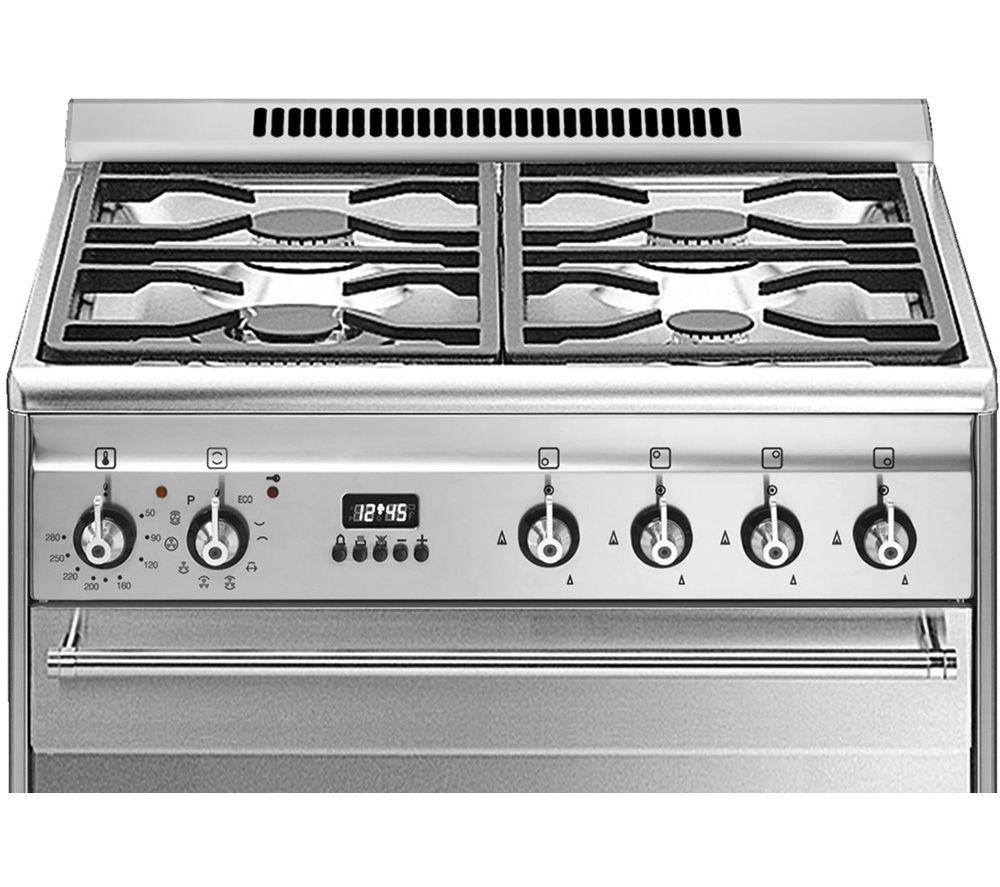 SMEG SUK61PX8 60 cm Dual Fuel Pyrolytic Cooker - Stainless Steel