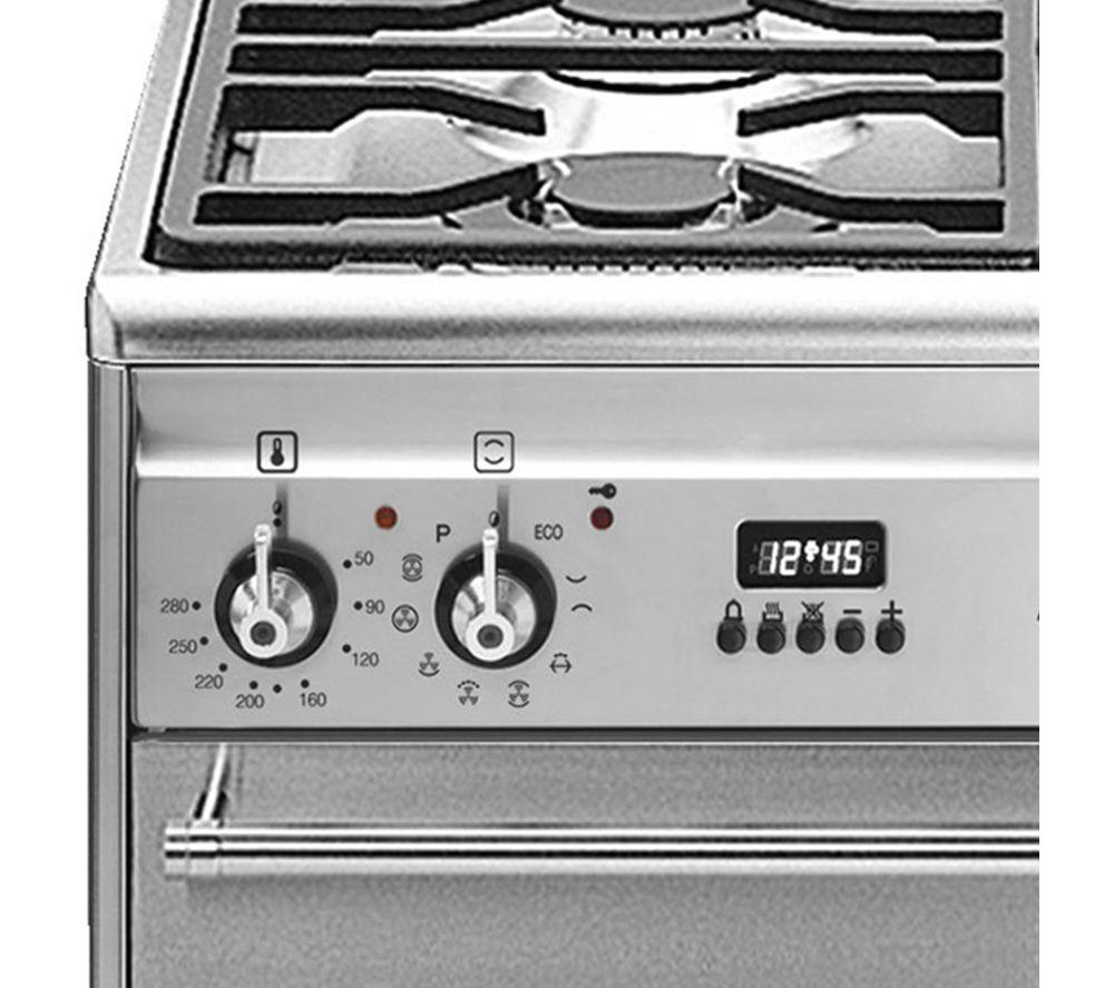 SMEG SUK61PX8 60 cm Dual Fuel Pyrolytic Cooker - Stainless Steel