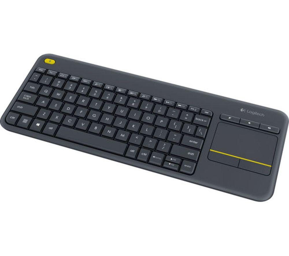 LOGITECH K400 Plus Kabellose Tastatur – Dunkelgrau