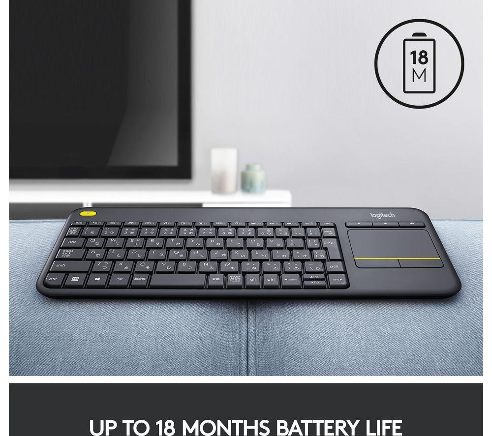 LOGITECH K400 Plus Wireless Keyboard - Dark Grey