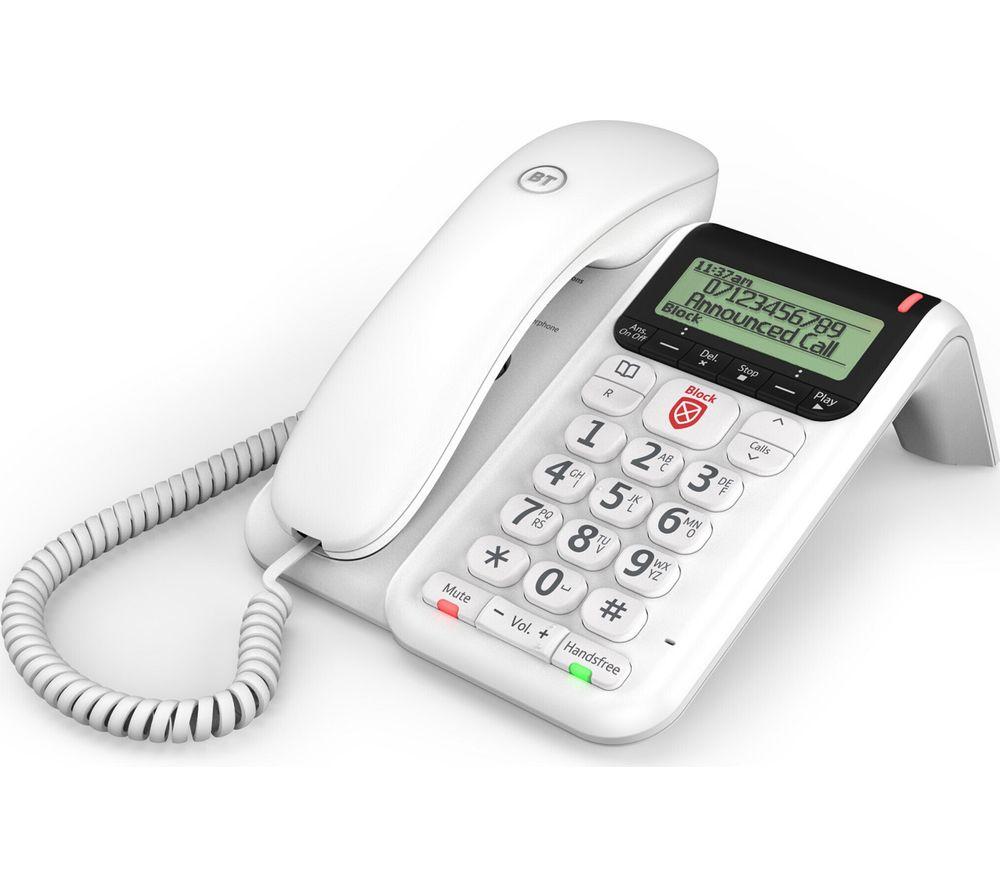 BT Décor 2600 Corded Phone with Answering Machine - White