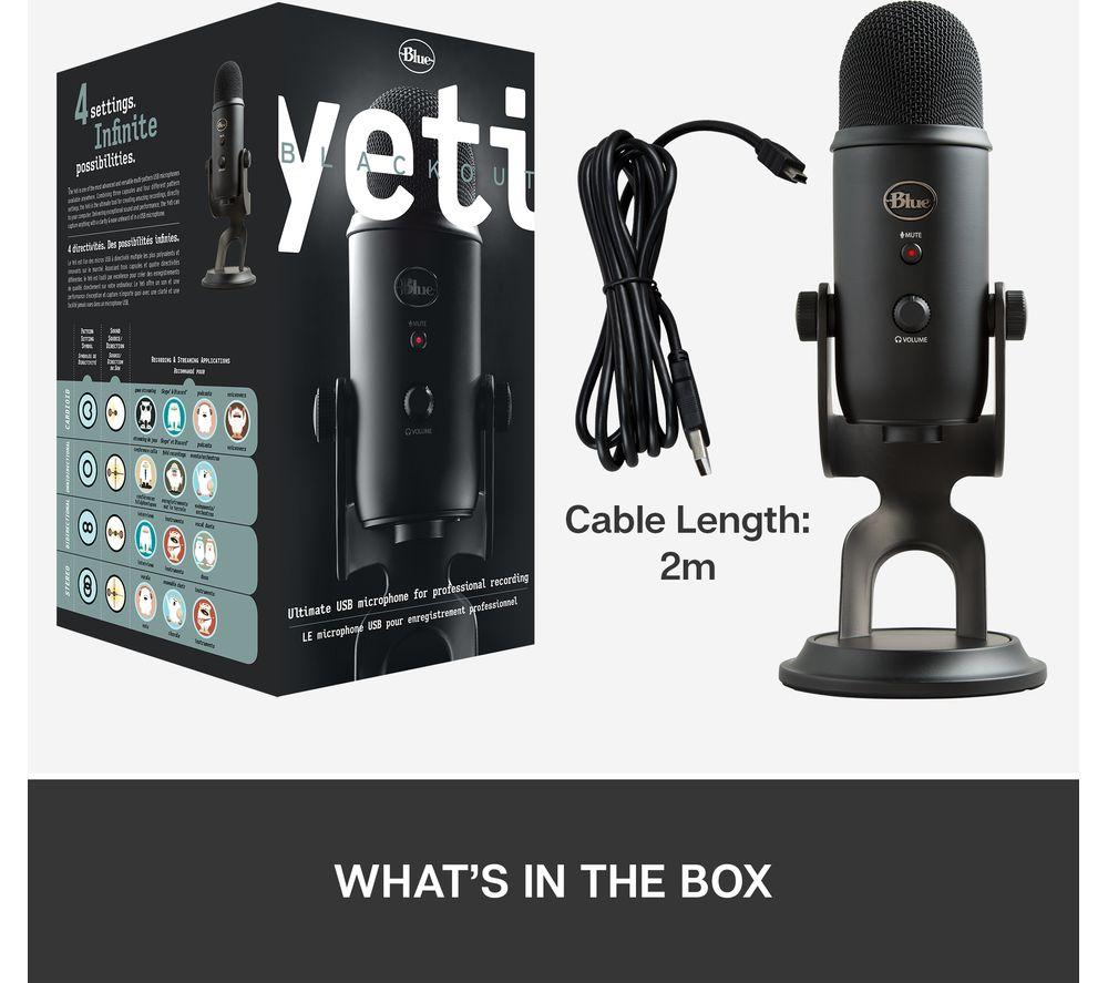 Micrófono USB para streaming YETI - Blackout