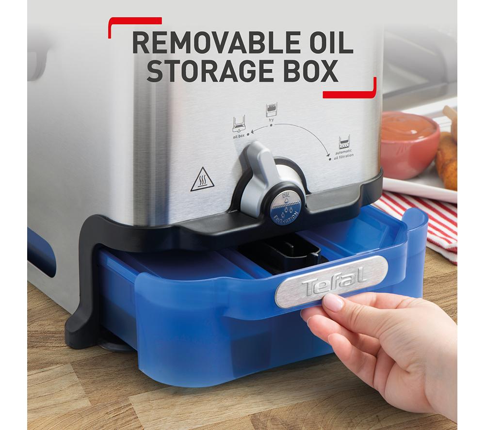 TEFAL Oleoclean Pro FR804040 Deep Fryer - Stainless Steel