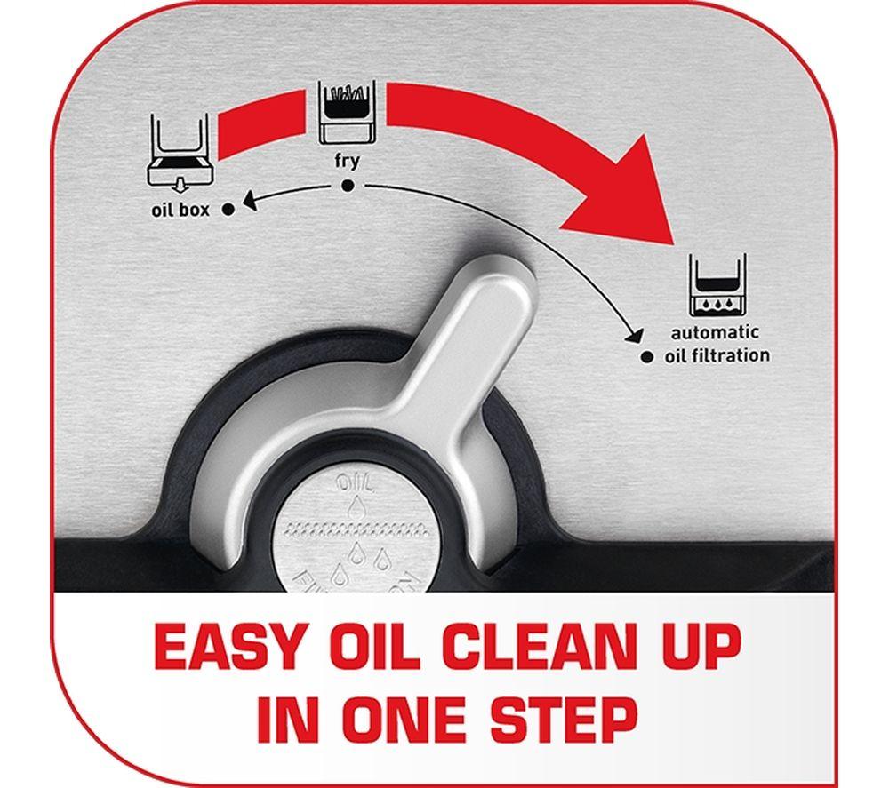 TEFAL Oleoclean Pro FR804040 Deep Fryer - Stainless Steel