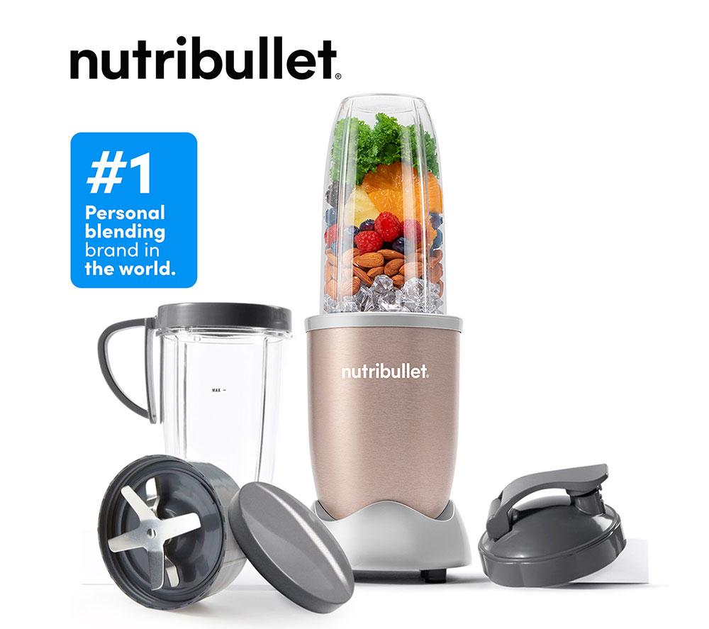 NUTRIBULLET Serie 900 Deluxe Kit de licuadora de 7 piezas - Champaña