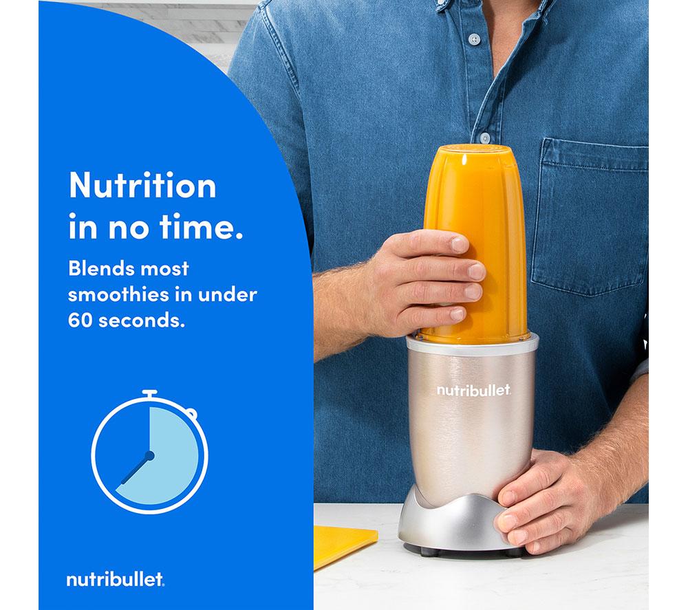 NUTRIBULLET Serie 900 Deluxe Kit de licuadora de 7 piezas - Champaña