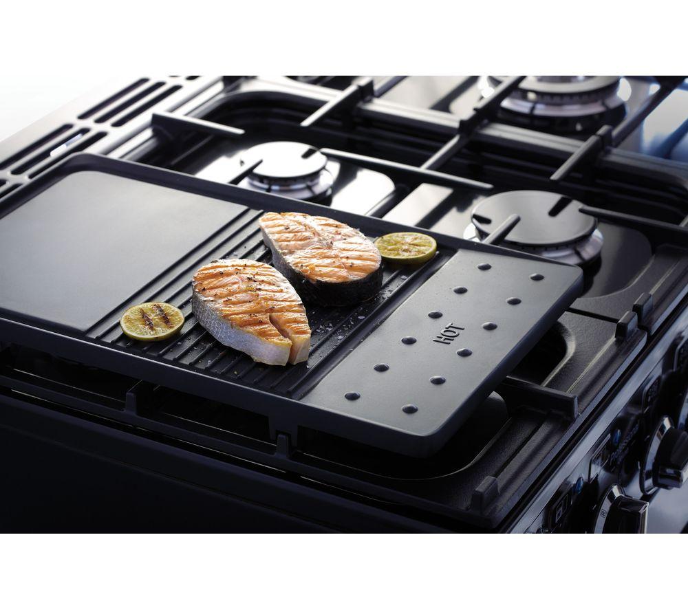 Cocina de pie RANGEMASTER Professional Deluxe 90 de doble combustible - Acero inoxidable