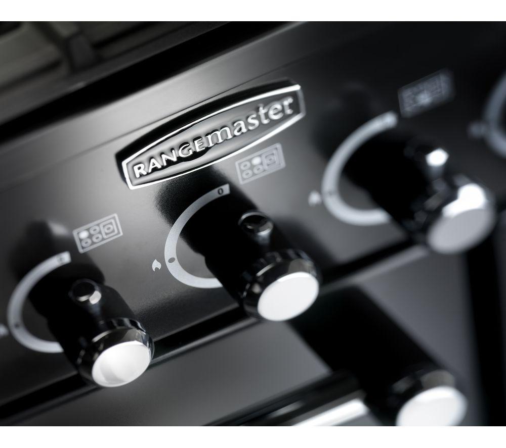 RANGEMASTER Kitchener 90 Dual Fuel Range Cooker - Stainless Steel & Chrome