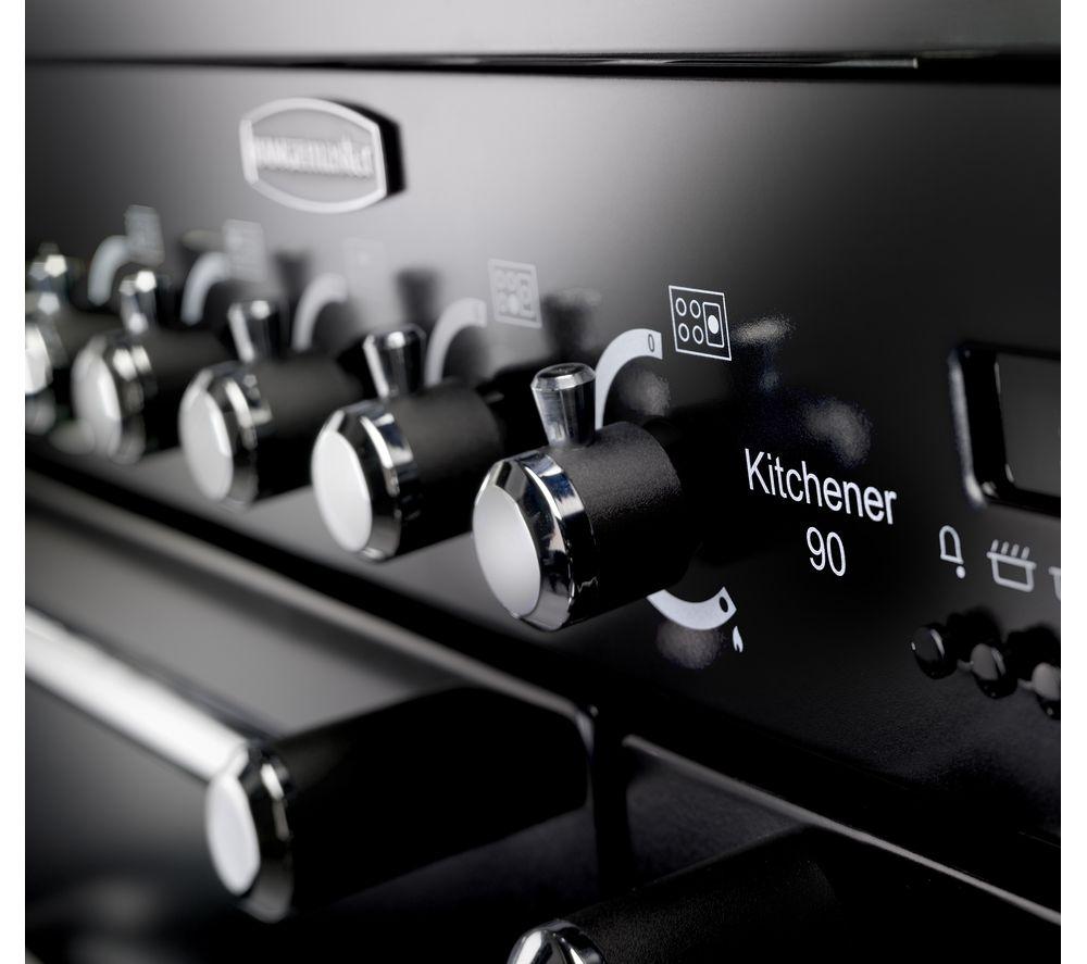 RANGEMASTER Kitchener 90 Dual Fuel Range Cooker – Edelstahl & Chrom