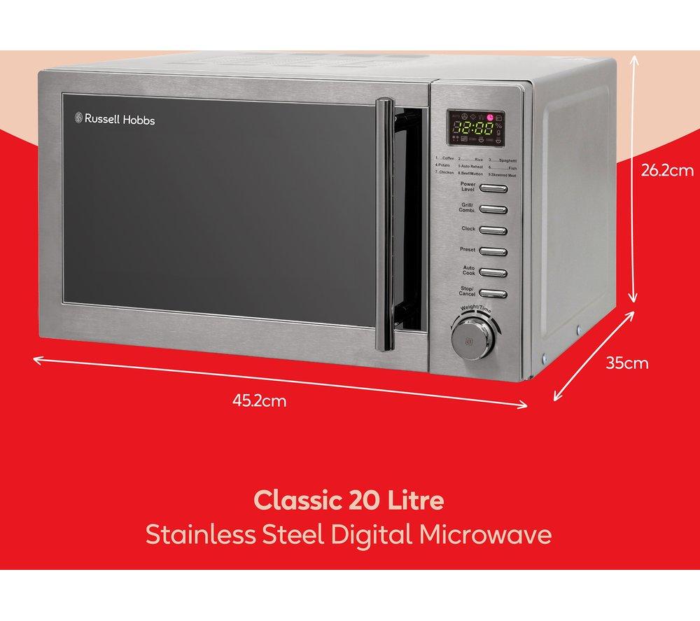 RUSSELL HOBBS RHM2031 Microwave with Grill - Stainless Steel