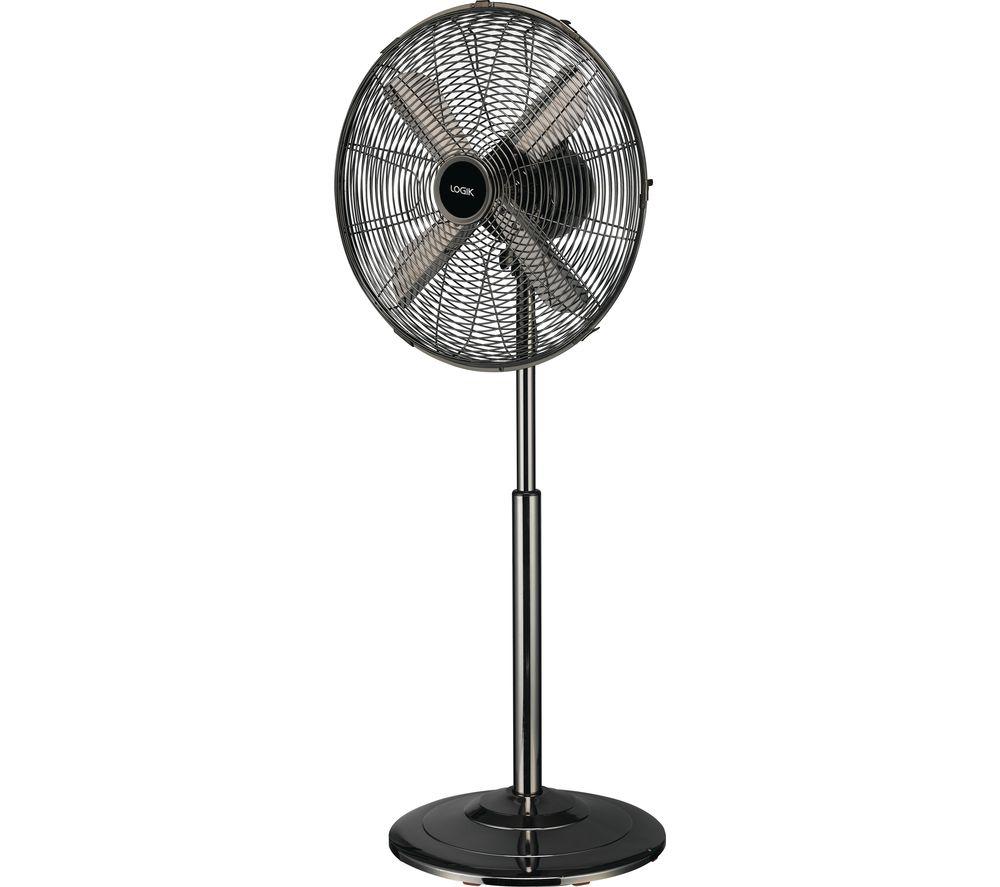 LOGIK L16PFGM17 16" Pedestal Fan - Gun Metal