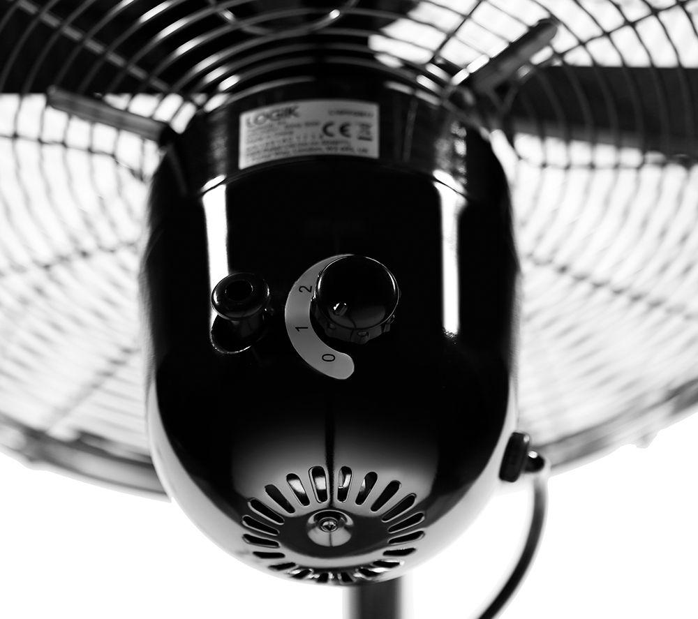 LOGIK L16PFGM17 16" Pedestal Fan - Gun Metal