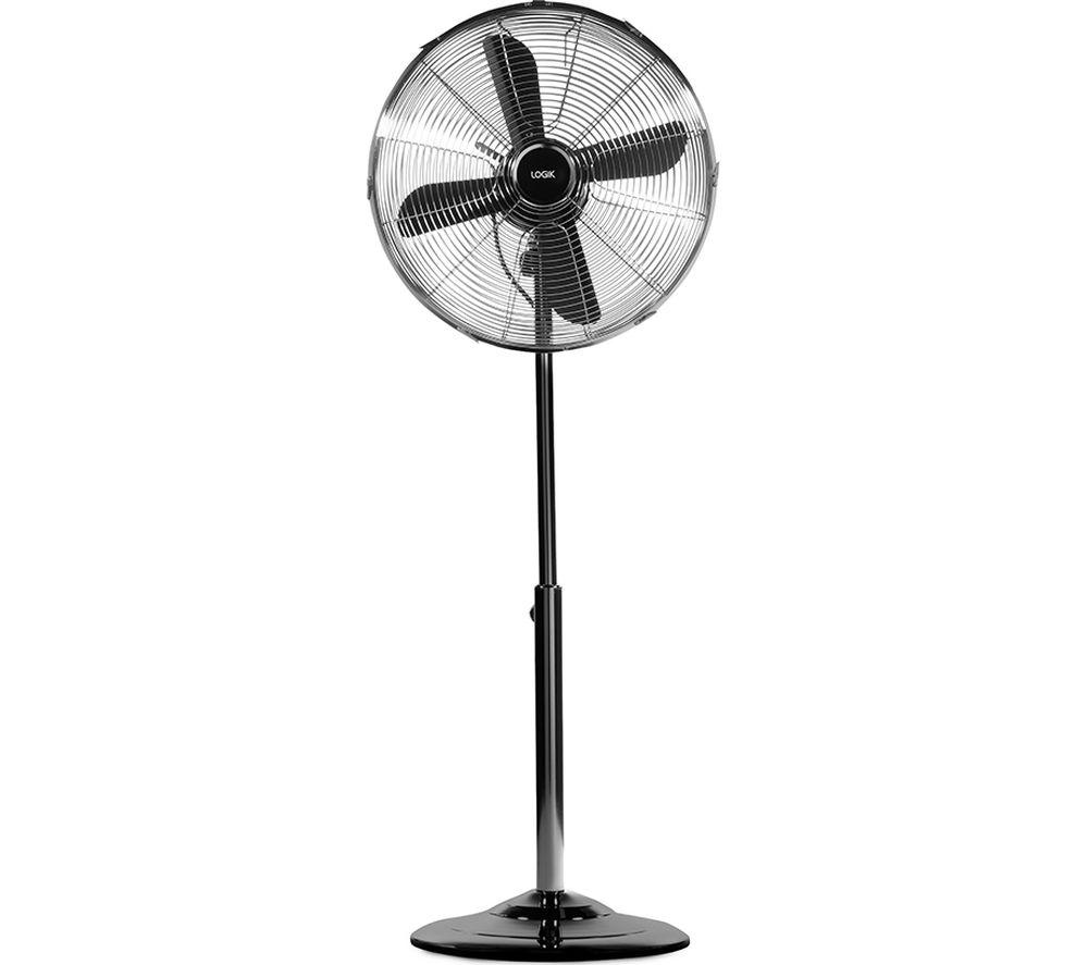 LOGIK L16PFGM17 16" Pedestal Fan - Gun Metal