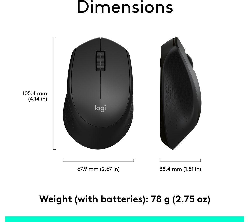 Mouse óptico inalámbrico silencioso Logitech M330 Silent Plus - Negro