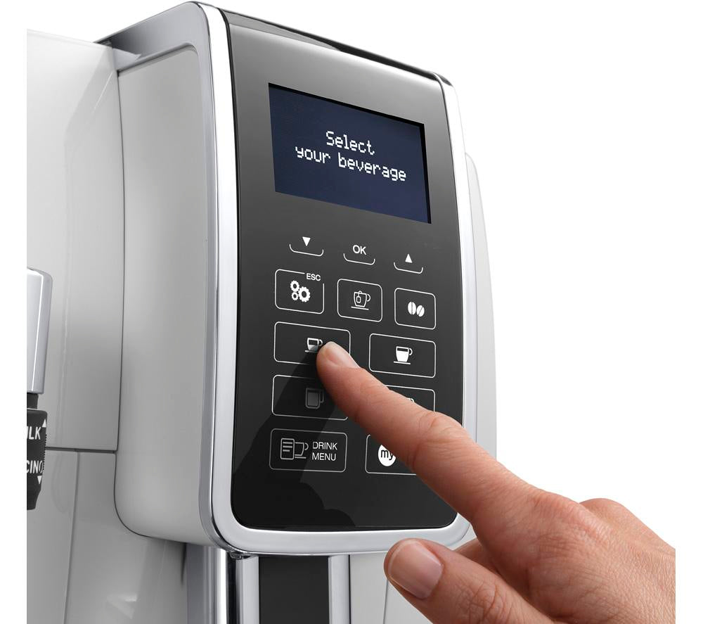 DELONGHI Dinamica ECAM 350.35.W Kaffeevollautomat – Weiß