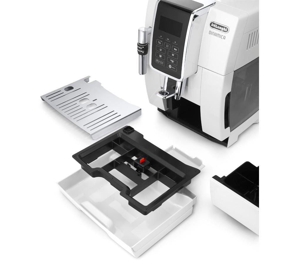 DELONGHI Dinamica ECAM 350.35.W Bean to Cup Coffee Machine - White