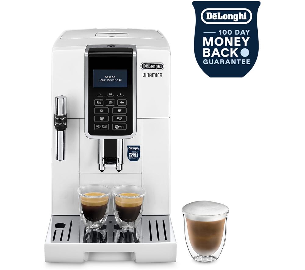 DELONGHI Dinamica ECAM 350.35.W Bean to Cup Coffee Machine - White