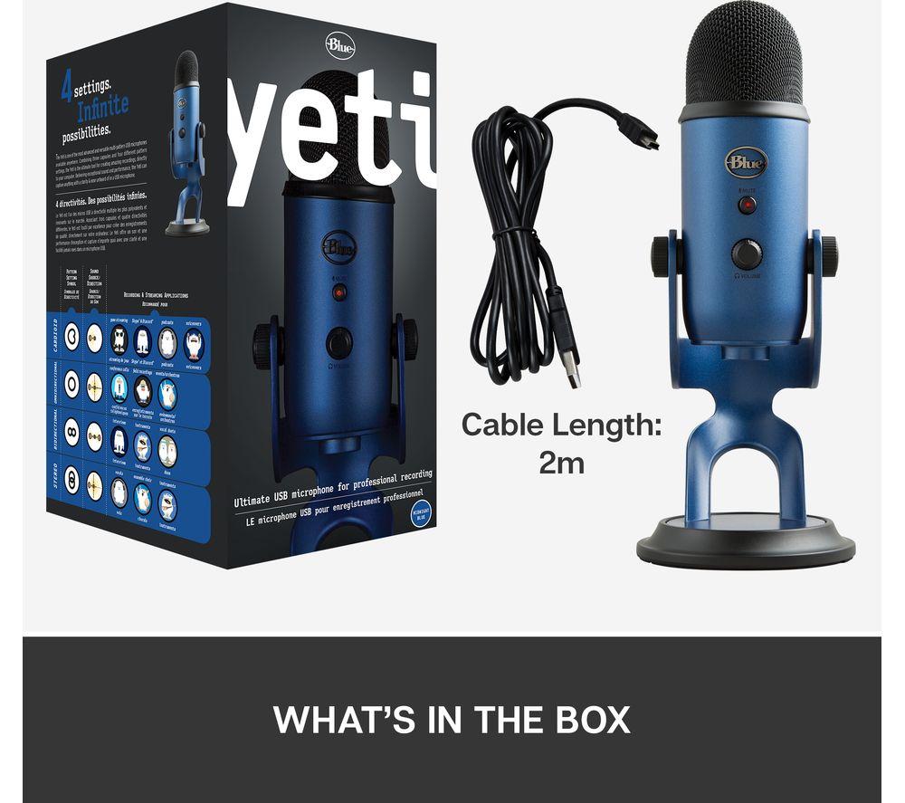Micrófono de streaming USB Yeti - Azul Noche