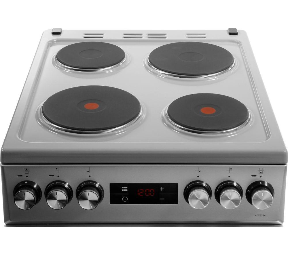 Cocina eléctrica de placa sólida BEKO KDV555AS de 50 cm - Plateado