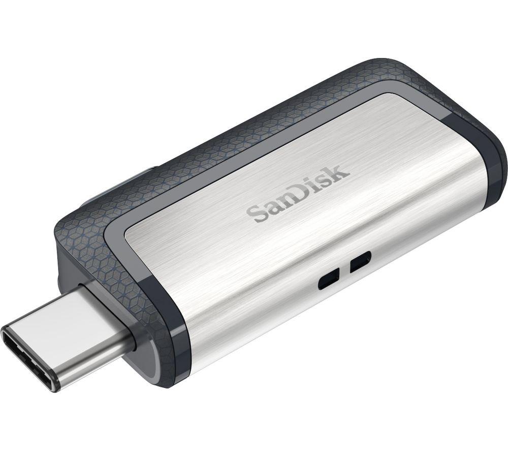 SANDISK Ultra USB Type-C & USB 3.1 Dual Memory Stick - 64 GB, Silver