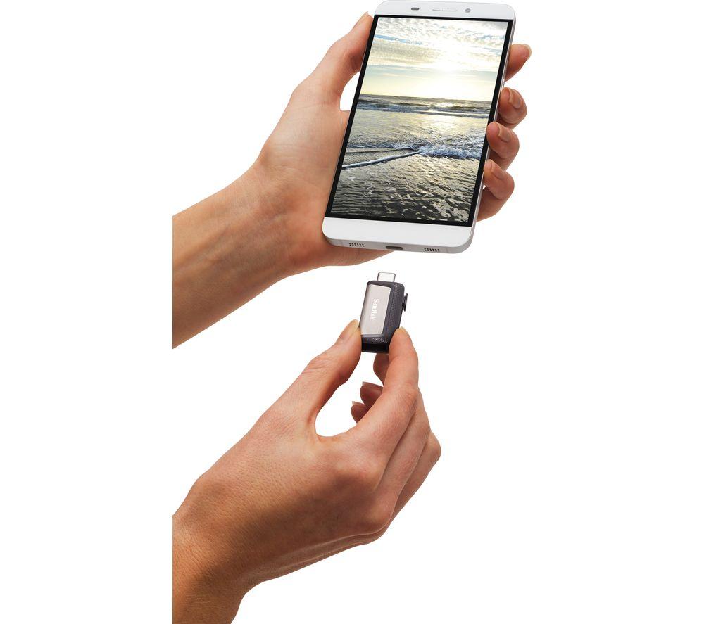 SANDISK Ultra USB Type-C & USB 3.1 Dual Memory Stick - 64 GB, Silver