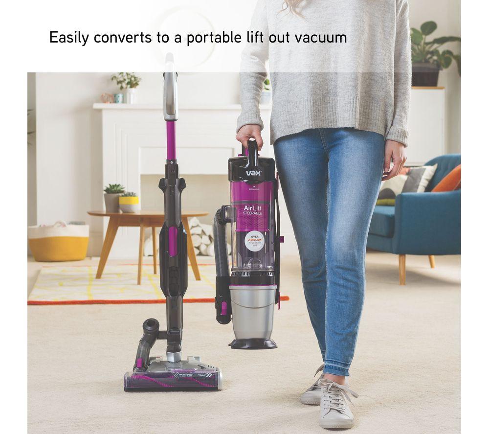 Aspiradora Vertical sin Bolsa VAX Air Lift Steerable Pet Max UCPMSHV1 - Negra y Rosa