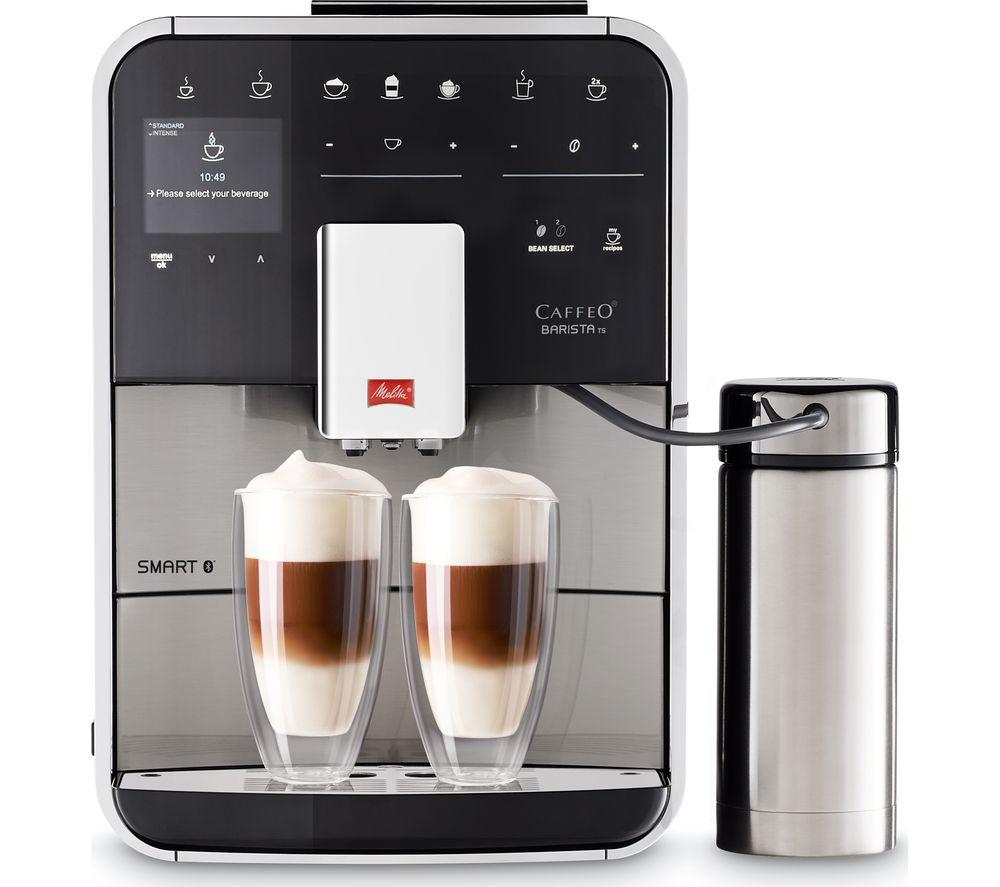 Cafetera de grano a taza automática Melitta Caffeo Barista TS F86/0-100 Smart - Acero inoxidable