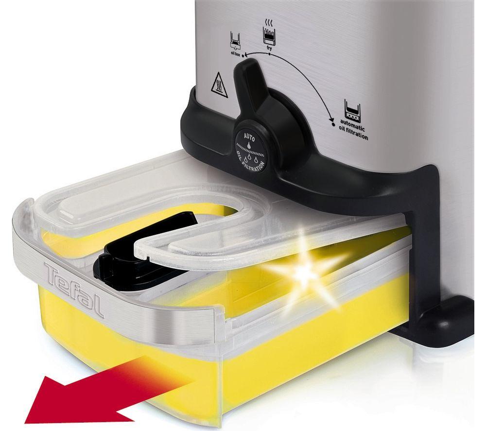 Freidora TEFAL Oleoclean Compact FR701640 - Acero inoxidable y negro