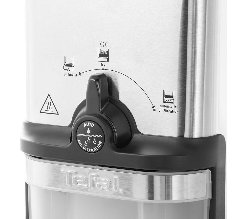 Freidora TEFAL Oleoclean Compact FR701640 - Acero inoxidable y negro
