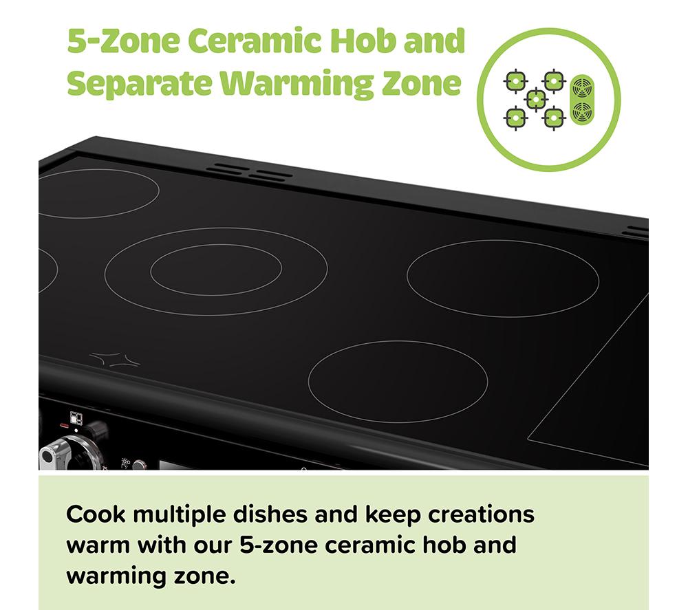 Cocina independiente LEISURE PR100F530K de 100 cm de doble combustible - Negro
