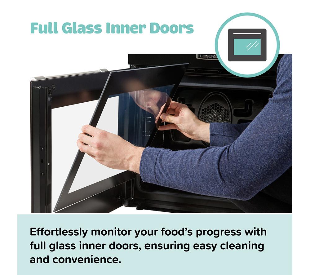 Cocina independiente LEISURE PR100F530K de 100 cm de doble combustible - Negro