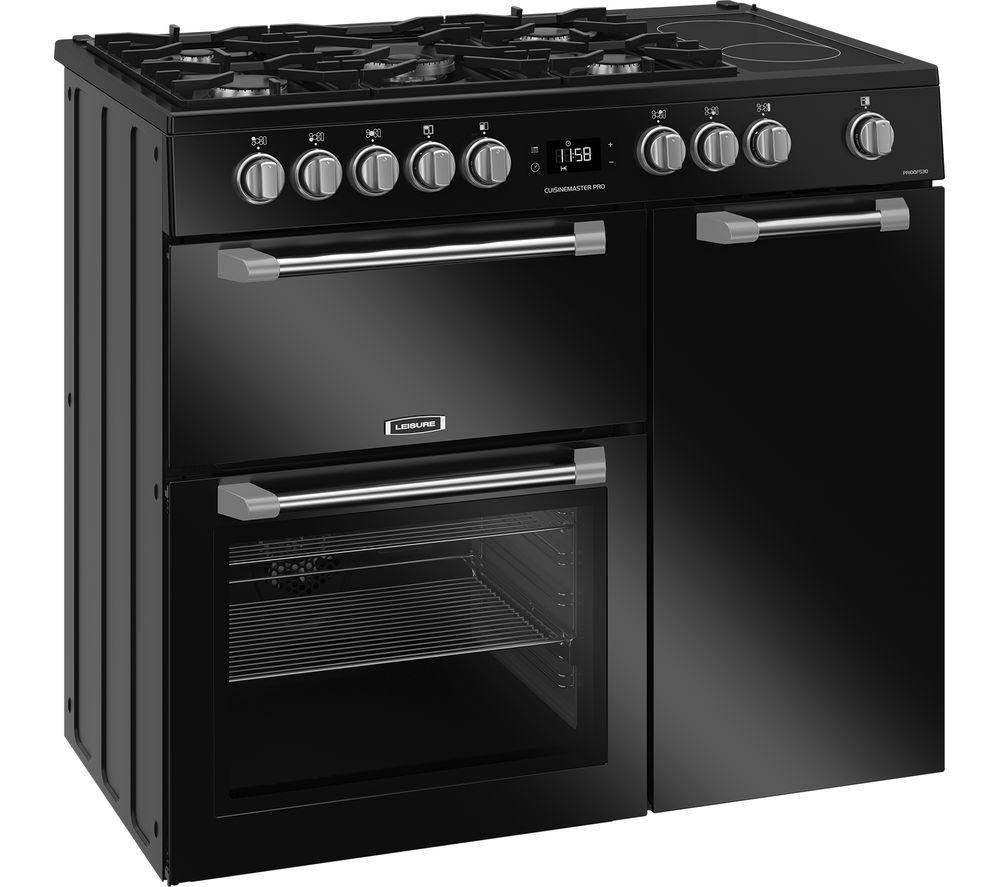 Cocina independiente LEISURE PR100F530K de 100 cm de doble combustible - Negro