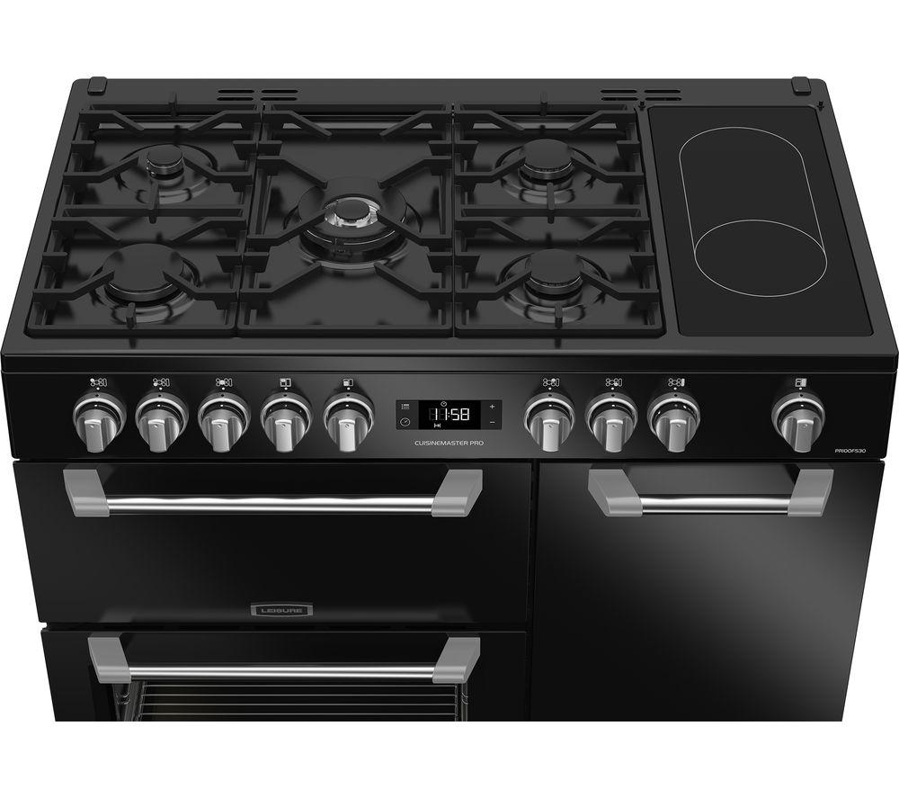 Cocina independiente LEISURE PR100F530K de 100 cm de doble combustible - Negro