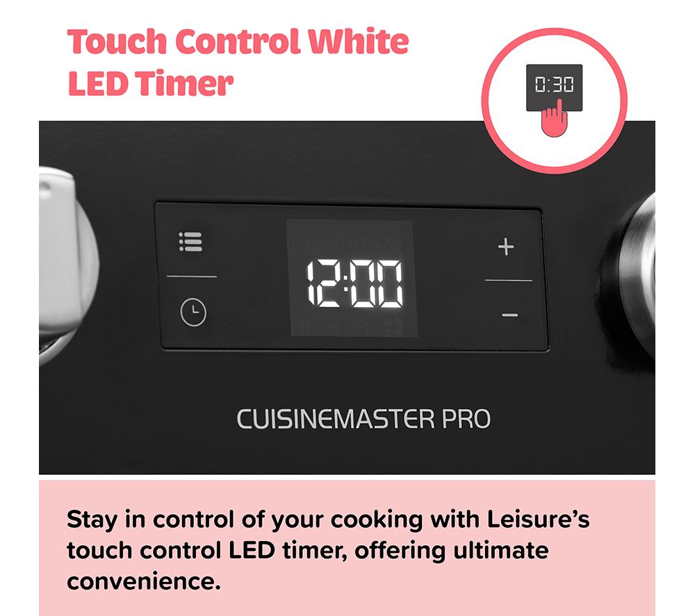 Cocina independiente LEISURE PR100F530K de 100 cm de doble combustible - Negro
