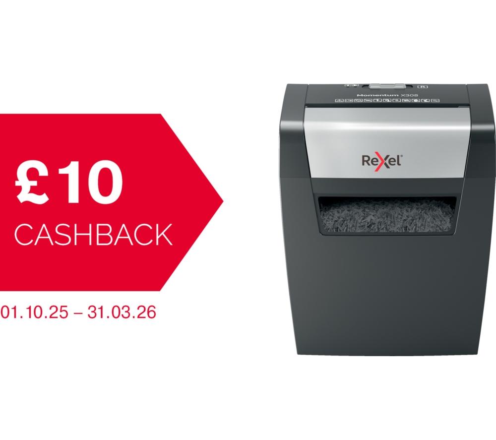 REXEL Momentum X308 2104570 Cross Cut Paper Shredder
