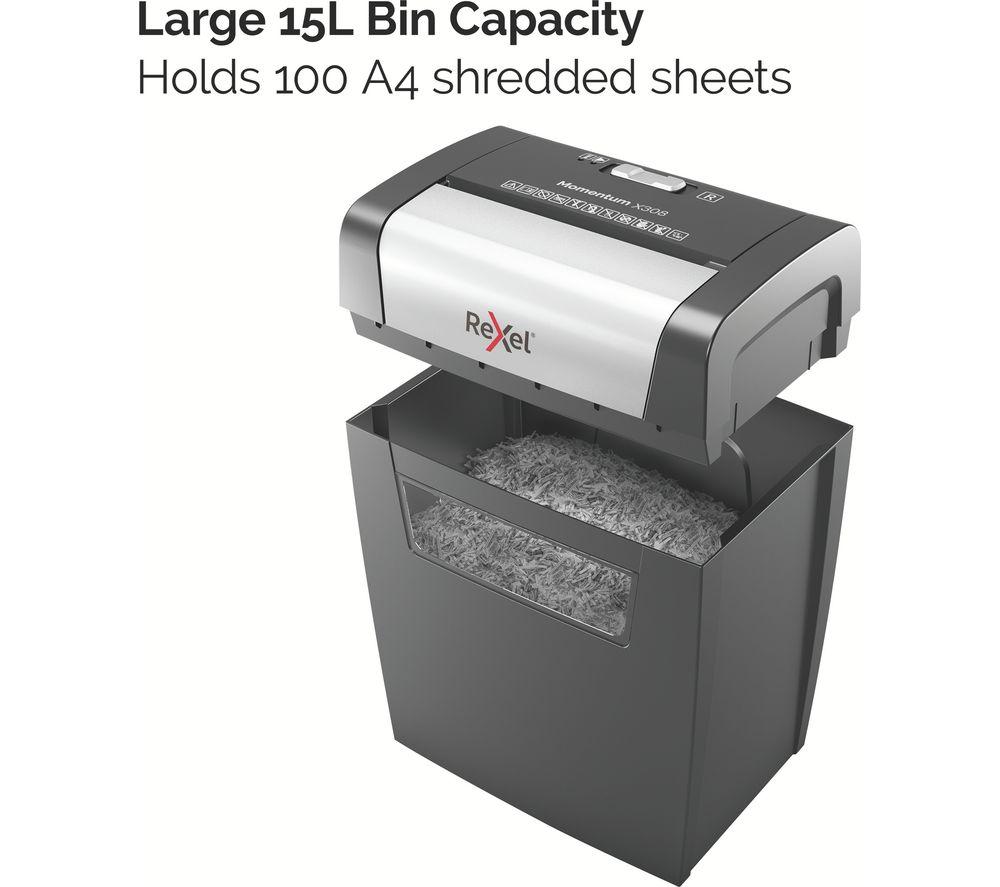 REXEL Momentum X308 2104570 Cross Cut Paper Shredder