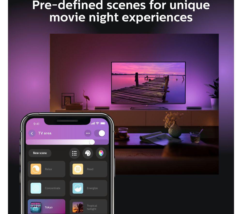 PHILIPS HUE Play White & Colour Ambiance Smart Light Bar - Black, Twin Pack