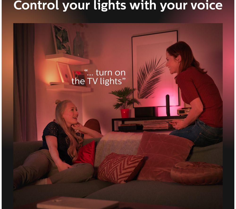 PHILIPS HUE Play White & Colour Ambiance Smart Light Bar - Black, Twin Pack