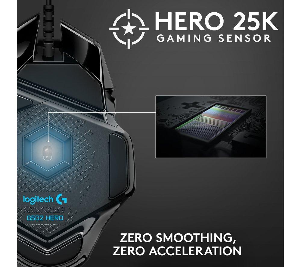 Ratón óptico para juegos Logitech G502 Hero