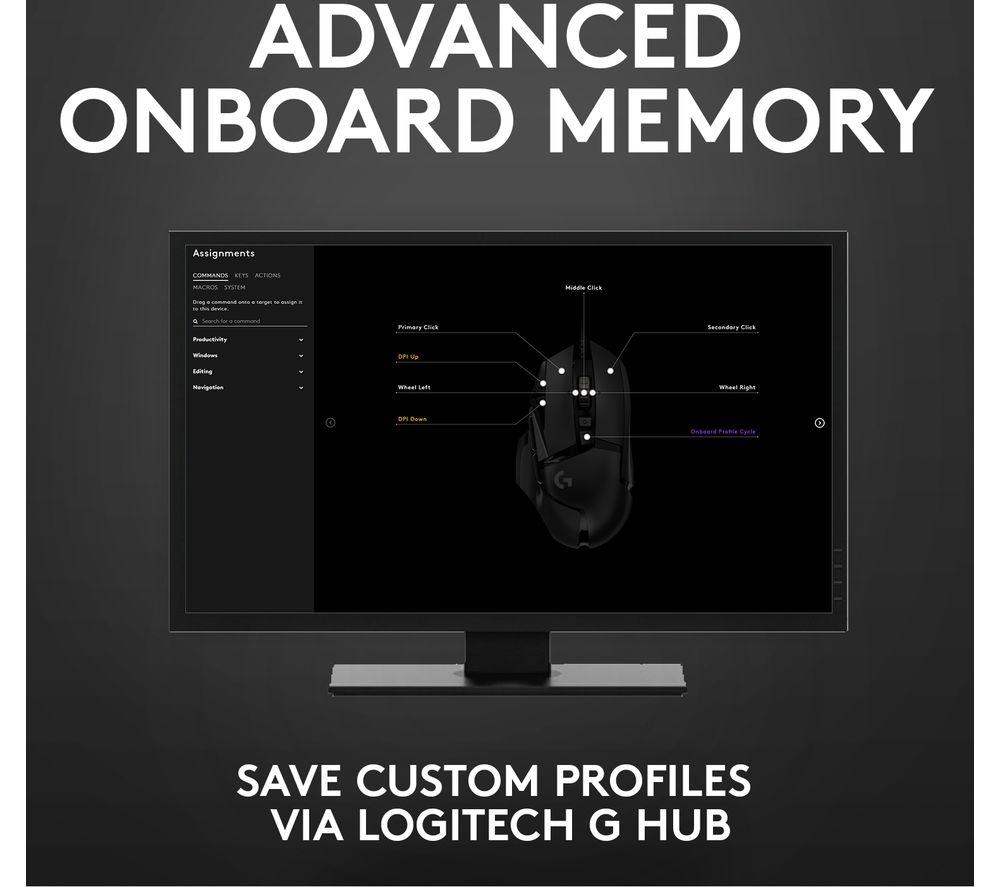 Ratón óptico para juegos Logitech G502 Hero