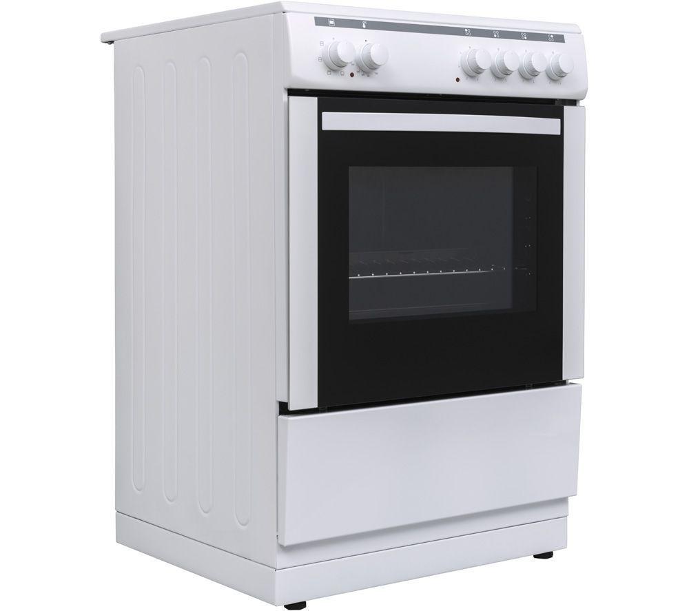 ESSENTIALS CFSE60W18 60 cm Electric Solid Plate Cooker - White