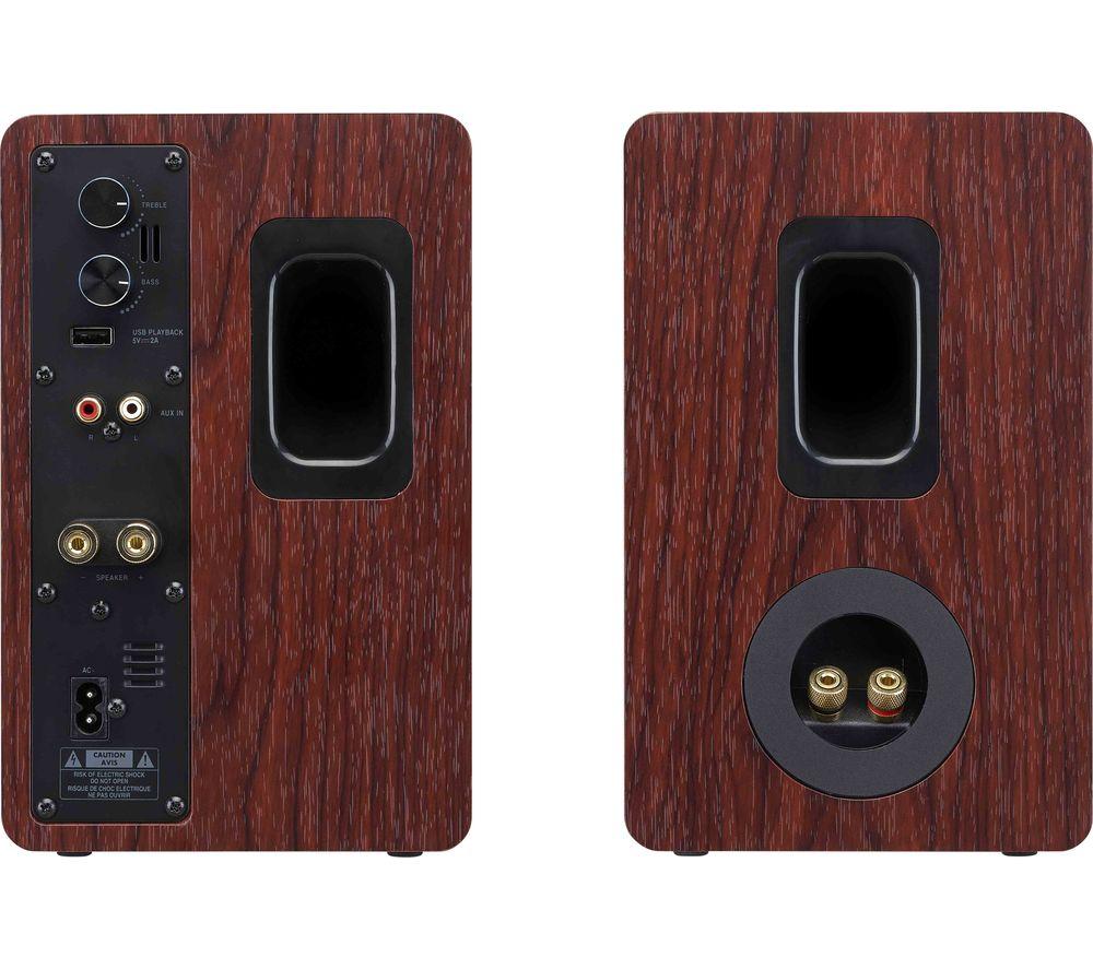 JVC XS-D629BM 2.0 Bluetooth Bookshelf Speakers - Walnut