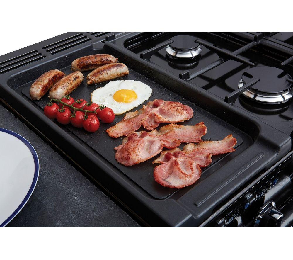RANGEMASTER Professional Deluxe 90 Dual Fuel Range Cooker - Black & Chrome