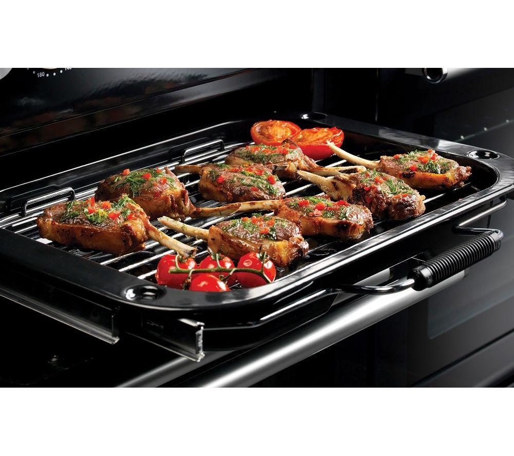 Cocina de pie RANGEMASTER Professional Deluxe 90 de doble combustible - Negro y Cromo