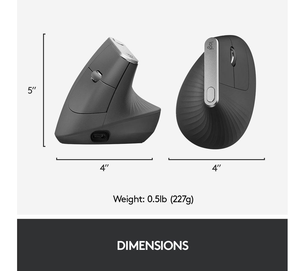 Ratón óptico ergonómico vertical Logitech MX