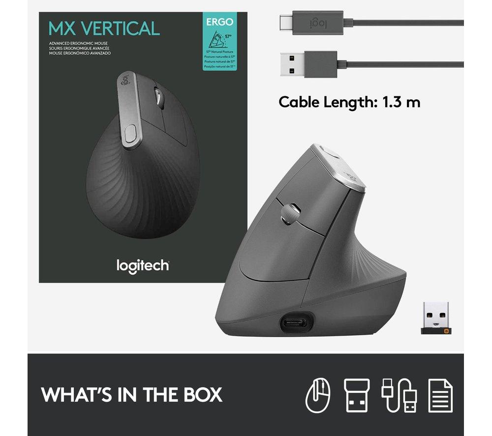 Ratón óptico ergonómico vertical Logitech MX