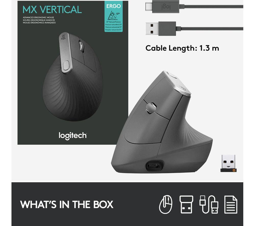 Ratón óptico ergonómico vertical Logitech MX