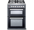 KENWOOD CK234DF SL 60 cm Dual Fuel Cooker - Grey & Chrome