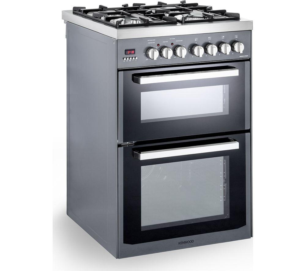KENWOOD CK234DF SL 60 cm Dual Fuel Cooker - Grey & Chrome