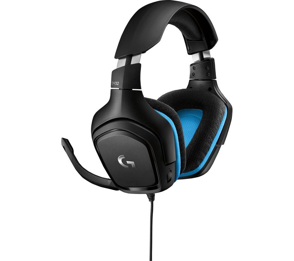 LOGITECH G432 7.1 Gaming Headset - Black & Blue